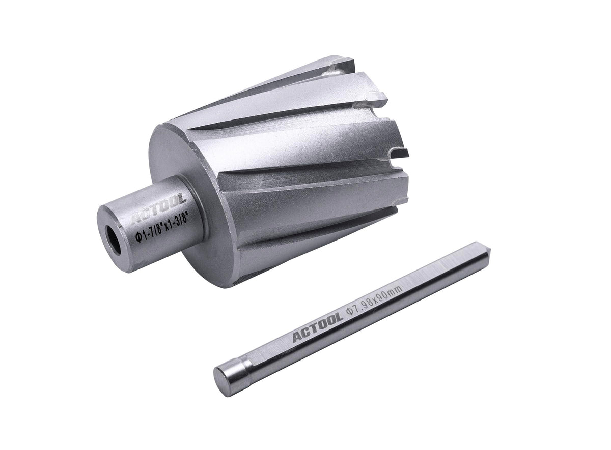 ACTOOL 1-7/8'' Diameter x 1-3/8'' Depth of Cut Carbide Tipped TCT ANNULAR Cutter with 3/4'' Weldon Shank