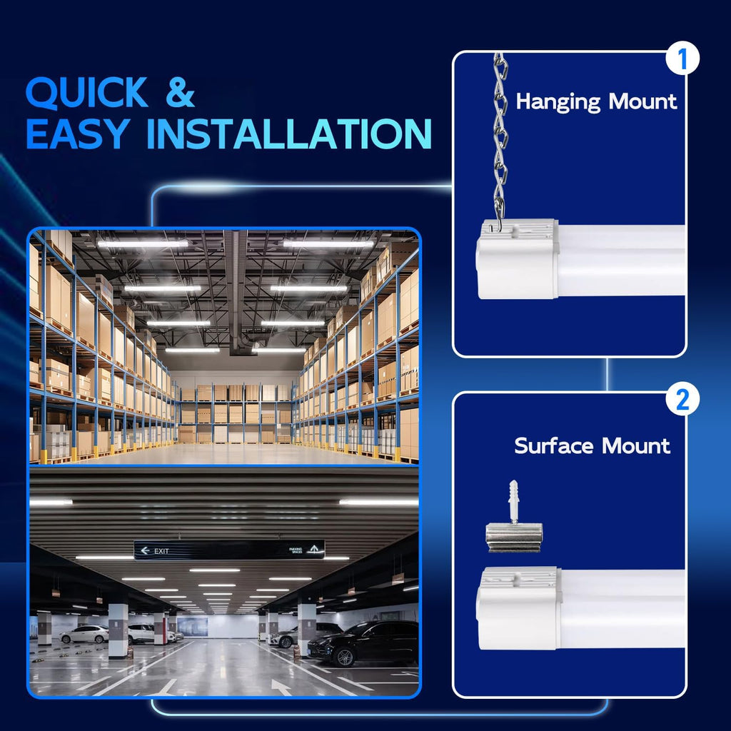 hykolity 4FT Linkable LED Shop Light for Garage, 6500LM