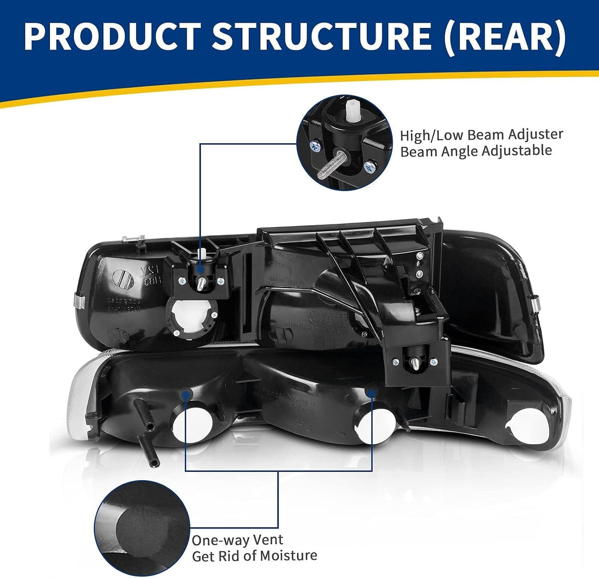 AUTOSAVER88 Headlight Assembly Compatible with 1999-2002 Chevy Silverado