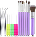 15 Pcs Decorating Brushes Fondant Tool Set for Cake, Purple