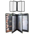 Menu Covers 8.5 x 11 Inch, 2 Pack (4 Page 8 View)