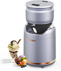 Ice Cream Maker Machine,Quiet,Rechargeable,1–2 Servings,Silver