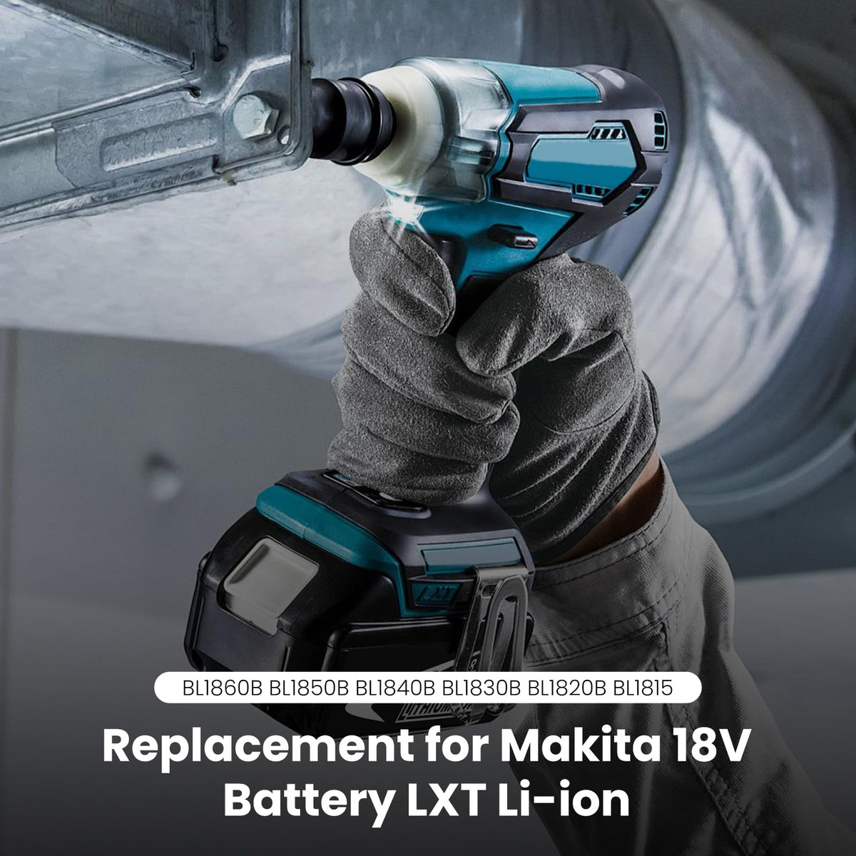 4 Packs Upgraded to 8000mAh Replacement for Makita 18V Battery 8Ah(Black)