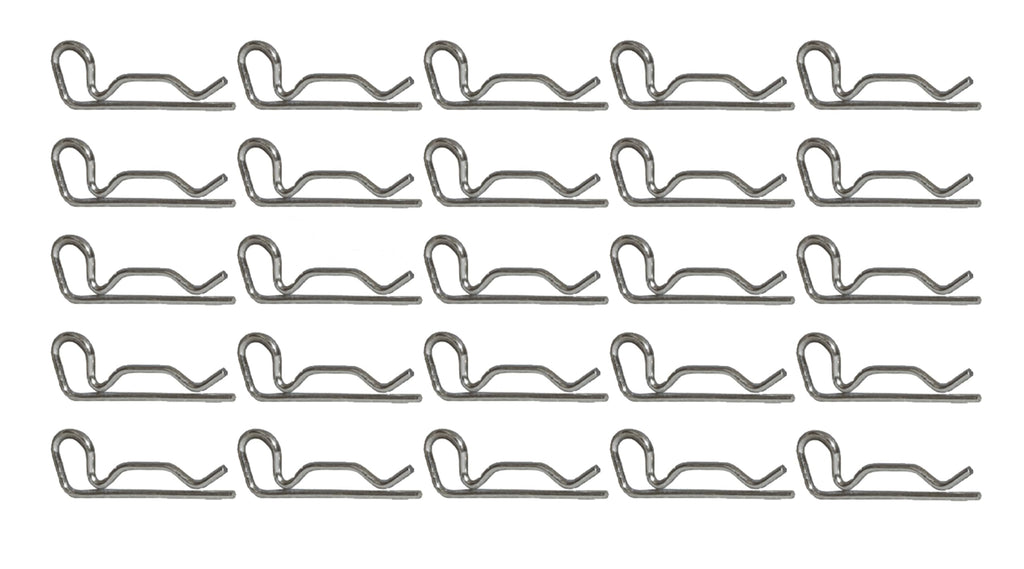 Metal Magery Replacement for Dixon AC1 Air Hose Fittings, Steel Standard Safety Clip, 5/64" Wire Diameter (Pack of 25)