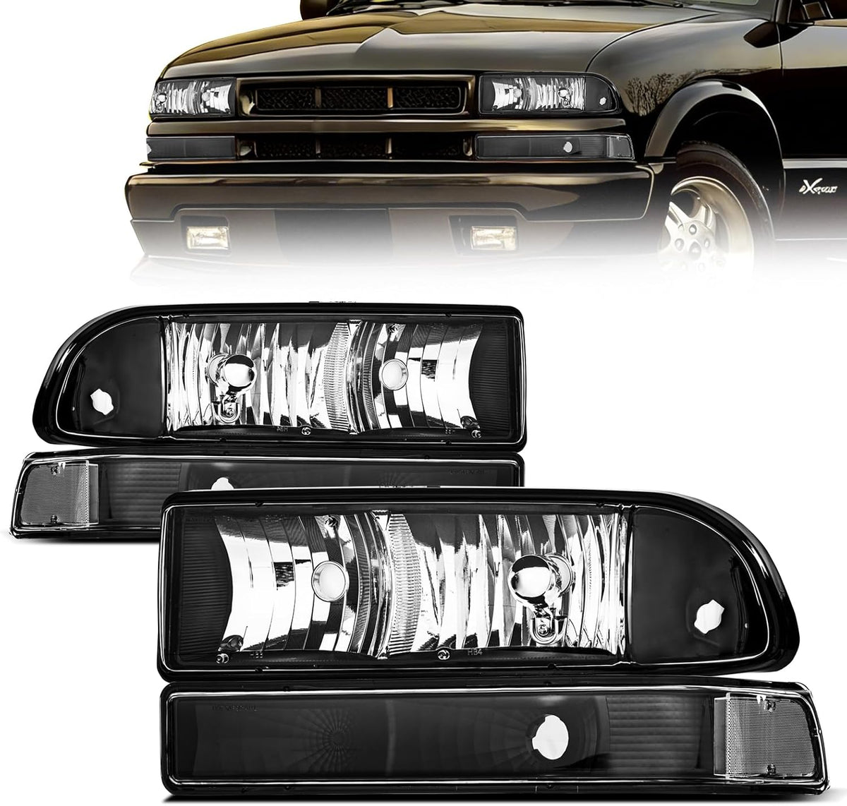 Headlight for 1998-2005 Chevy Blazer & 1998-2004 Chevrolet S10 Pickup