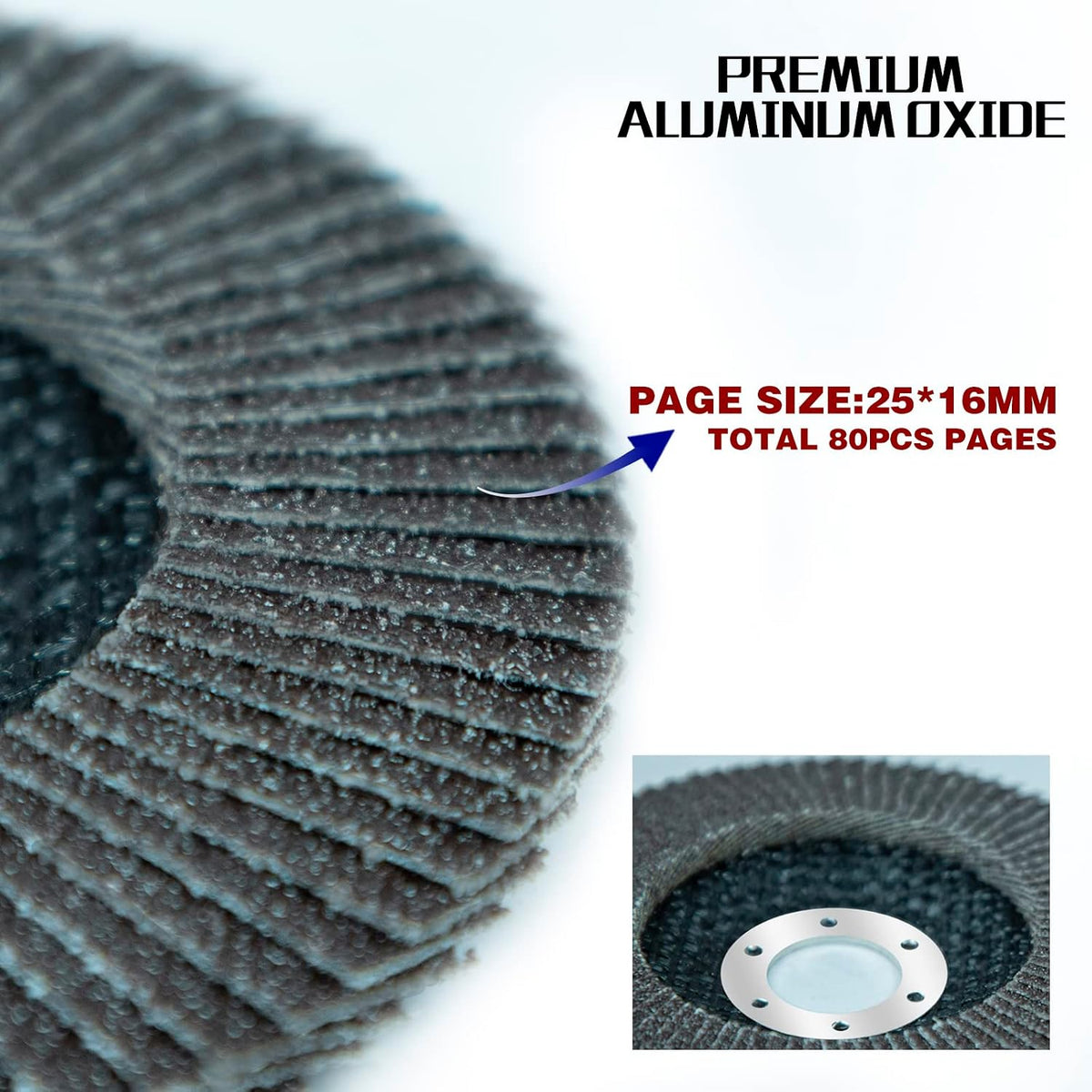 Sali 12 Pack Flap Disc 80 Grit 4.5" x 7/8-Inch Sanding Disc Bevel Type #29 Premium and Industrial Grade Angle Grinder Grinding Wheel High Performance Edge Grinding