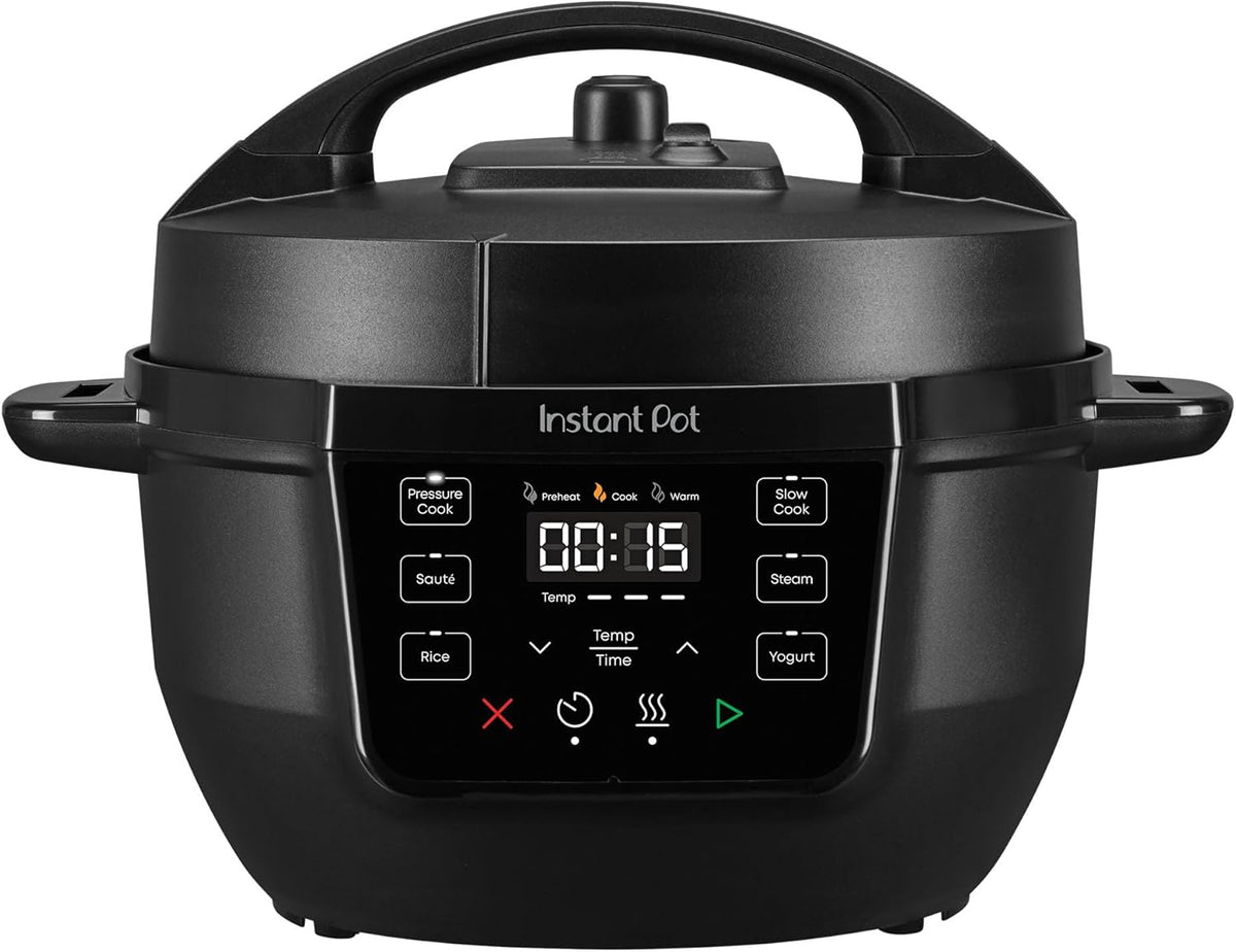 4QT RIO Mini 7-in-1 Multi-Cooker, Pressure Cooker, Slow cook, Sauté, Steam, Rice Maker, Yogurt, & Warmer, Black, 4