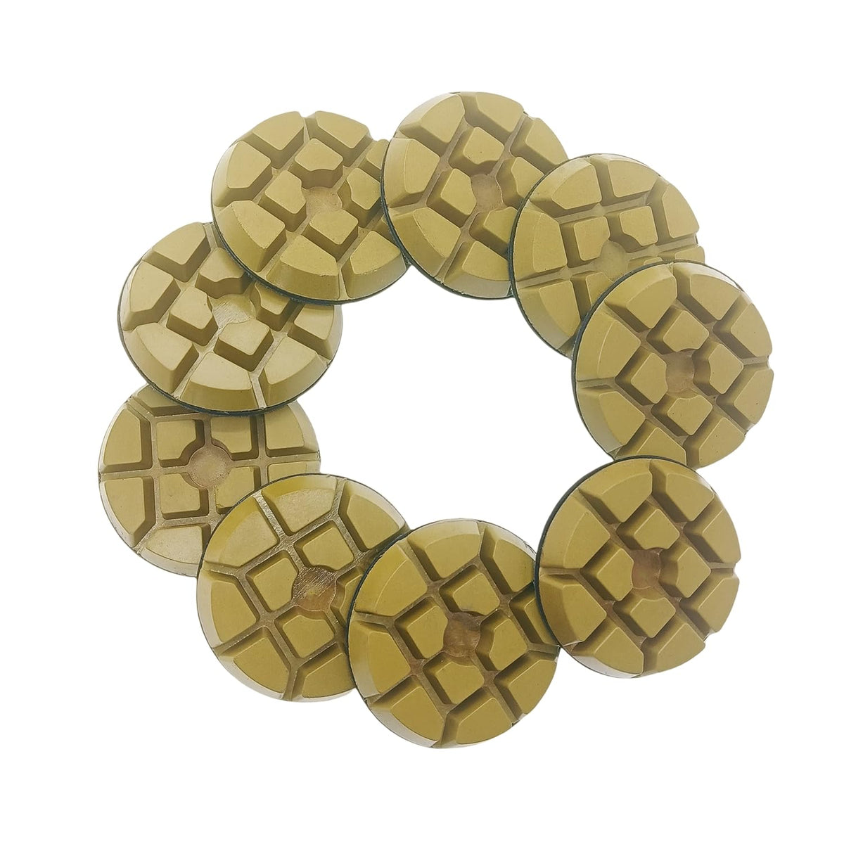 Concrete Floor Polishing Pucks Diamond Resin Disc for Terrazzo, Marble, Granite Floor, 3 Inch Hook and Loop Polishing Pad,1500# 9PCS