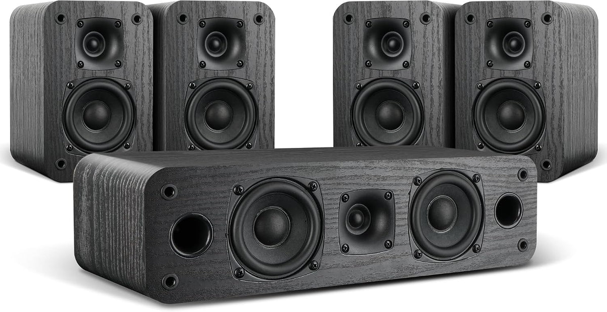 5.0 Home Theater System, HiFi Surround Sound Speakers | 230W Peak Power, Dialogue Clarity, Passive, Classic Retro