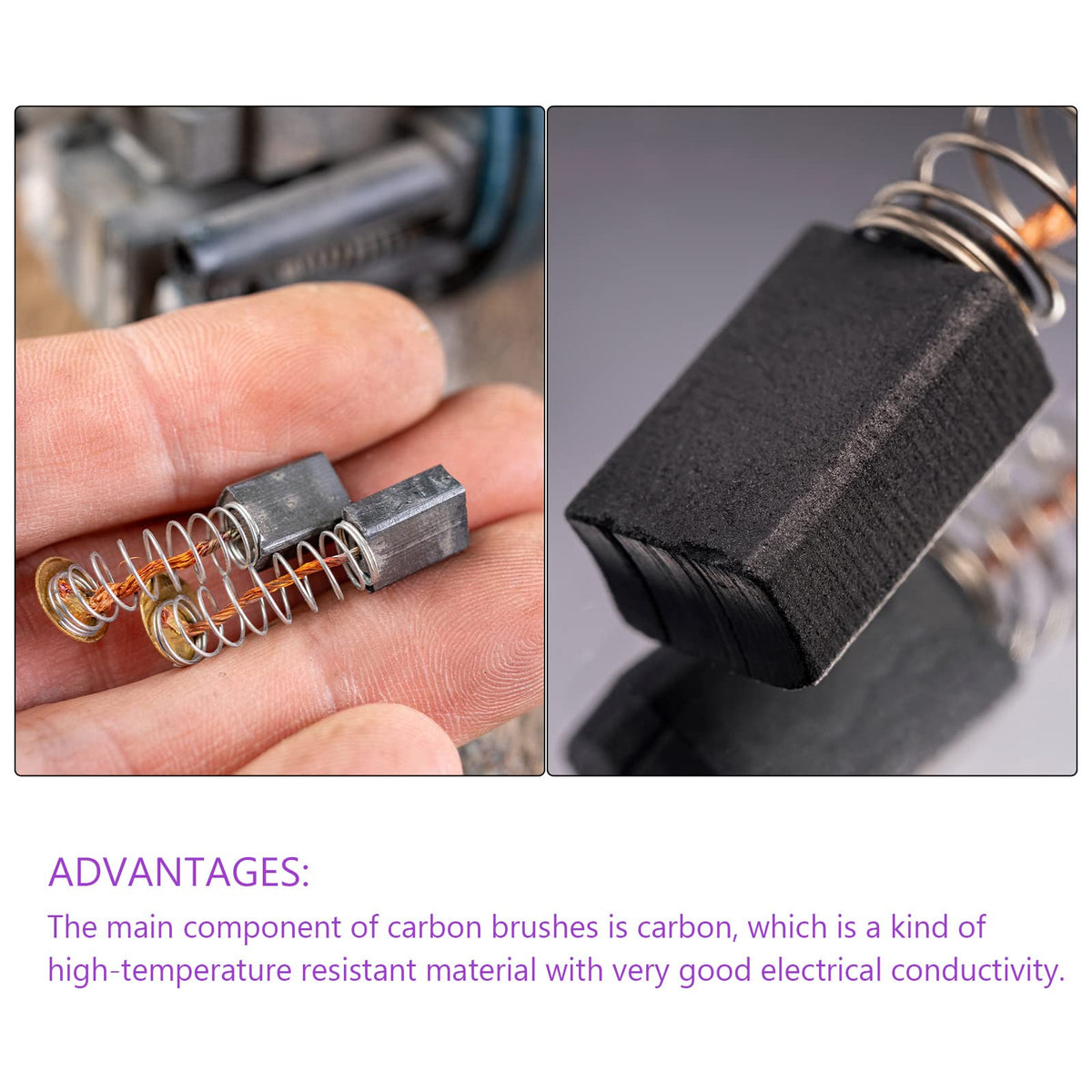 DMiotech 2 Pack 25mmx10mmx6mm Carbon Brushes for Electric Motor