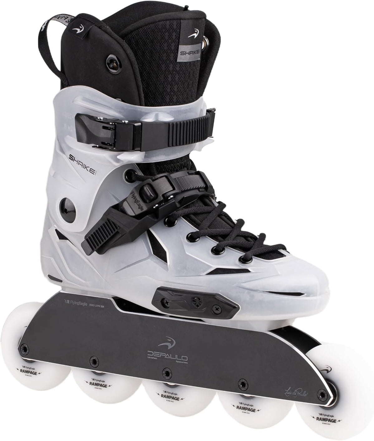 FlyingEagle Shrike Pro R5 Adult Inline Skates Men, Hard Boot Urban Freestyle Freeskates, CNC Rockered Frame, SHR 88A