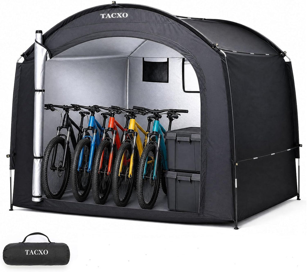 Bike Storage Shed Tent,Bike Cover Waterproof Outdoor Storage Shed with 30% More Top Storage Space for