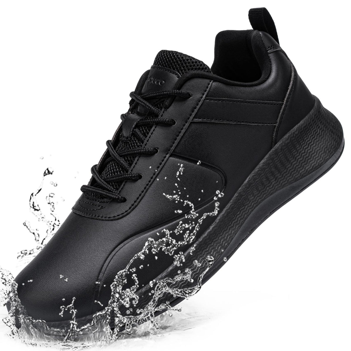 Non Slip Work Shoes for Women Food Service Sneakers, Black,7.5