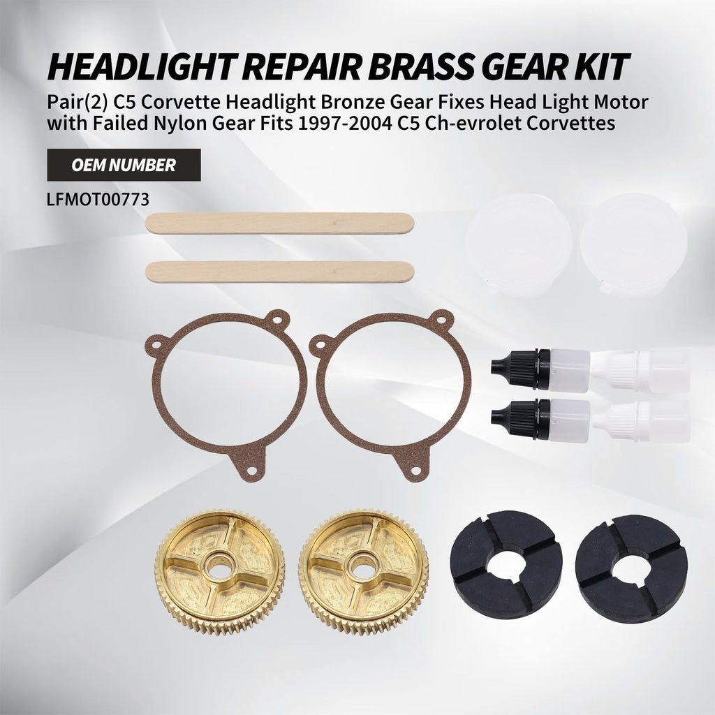 OXCANO C5 Corvette Headlight Bronze Gear Repair Kit 1997-2004