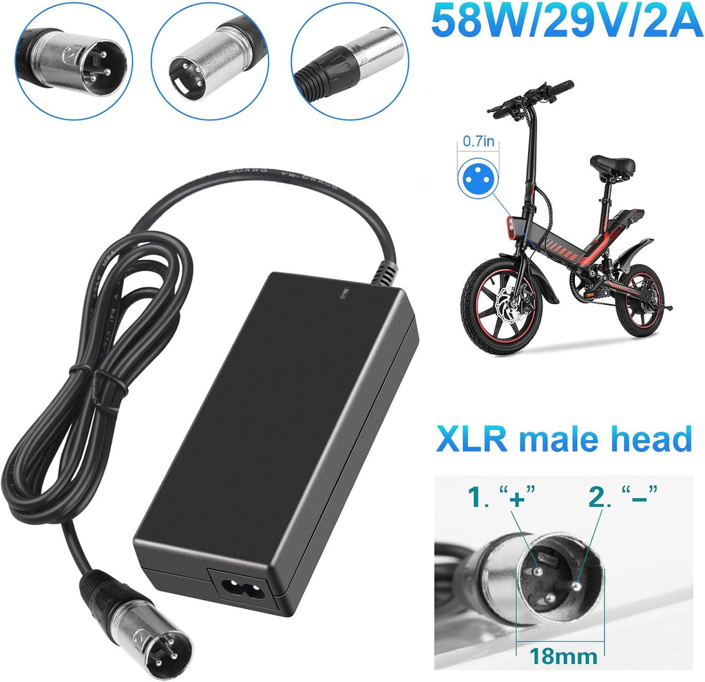 29V 2A for 24V 2A Scooter Battery Charger for Golden Buzzaround Lite, Jazzy Power Chair,Pride Hoveround Mobility,Schwinn S300 S350 S400 S500 S650,Ezip 400 500 650 750 900 Mountain Trailz,Shoprider