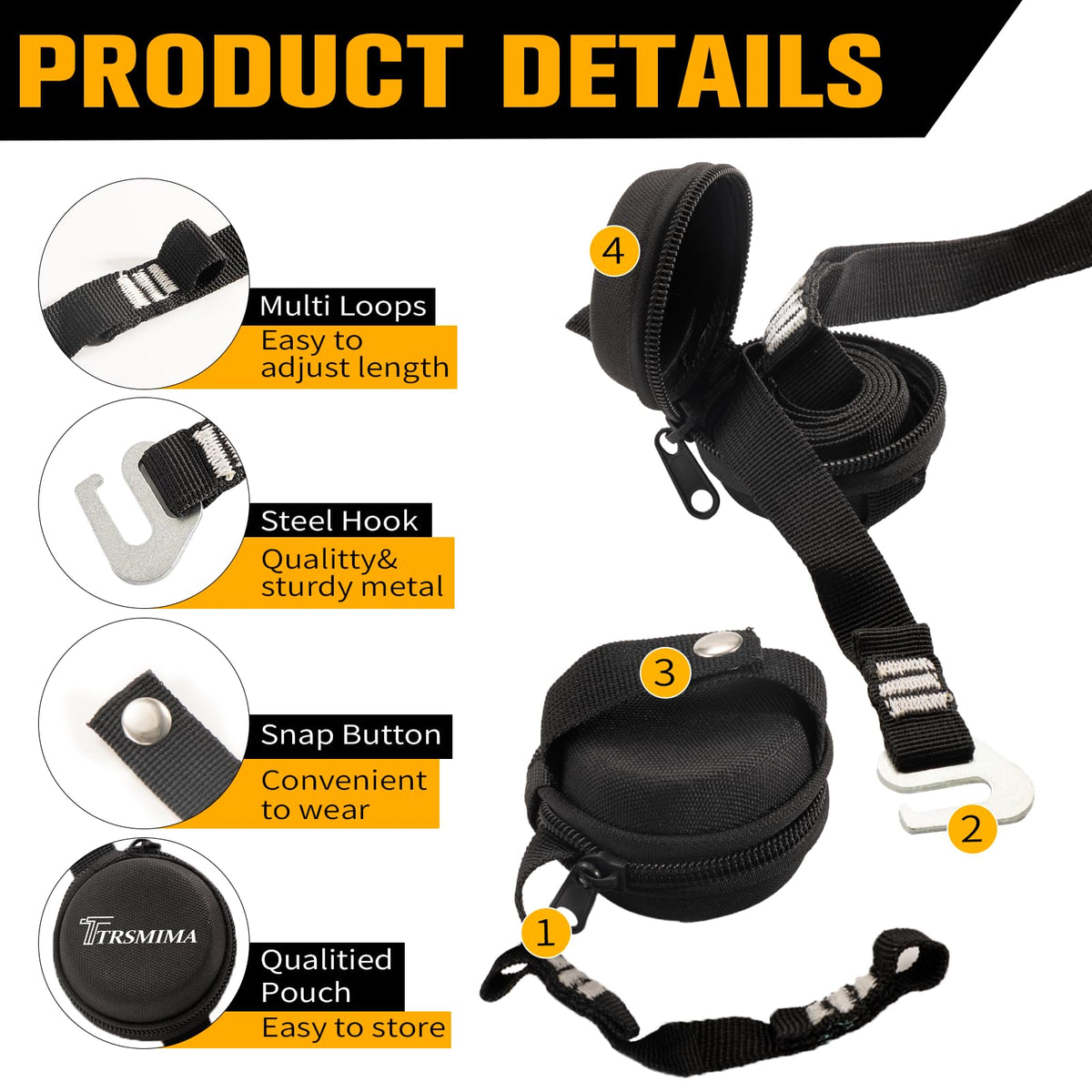 TRSMIMA Suspension Trauma Safety Straps - Trauma Fall Protection Harness