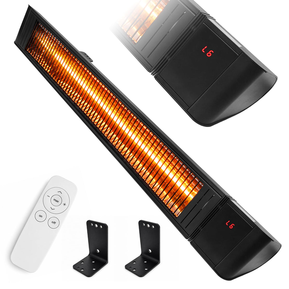 3000W Infrared Patio Heater, Carbon Fiber Tube