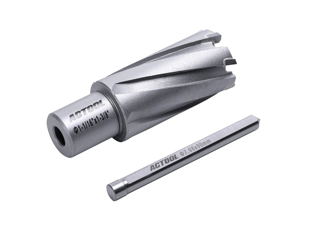 ACTOOL 1-1/16'' Diameter x 1-3/8'' Depth of Cut Carbide Tipped TCT ANNULAR Cutter with 3/4'' Weldon Shank