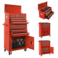 13-Drawer Double Door Rolling Tool Chest, 2 in 1 Detachable Tool Chest,Tool Box with Drawers and Wheels, Large Tool