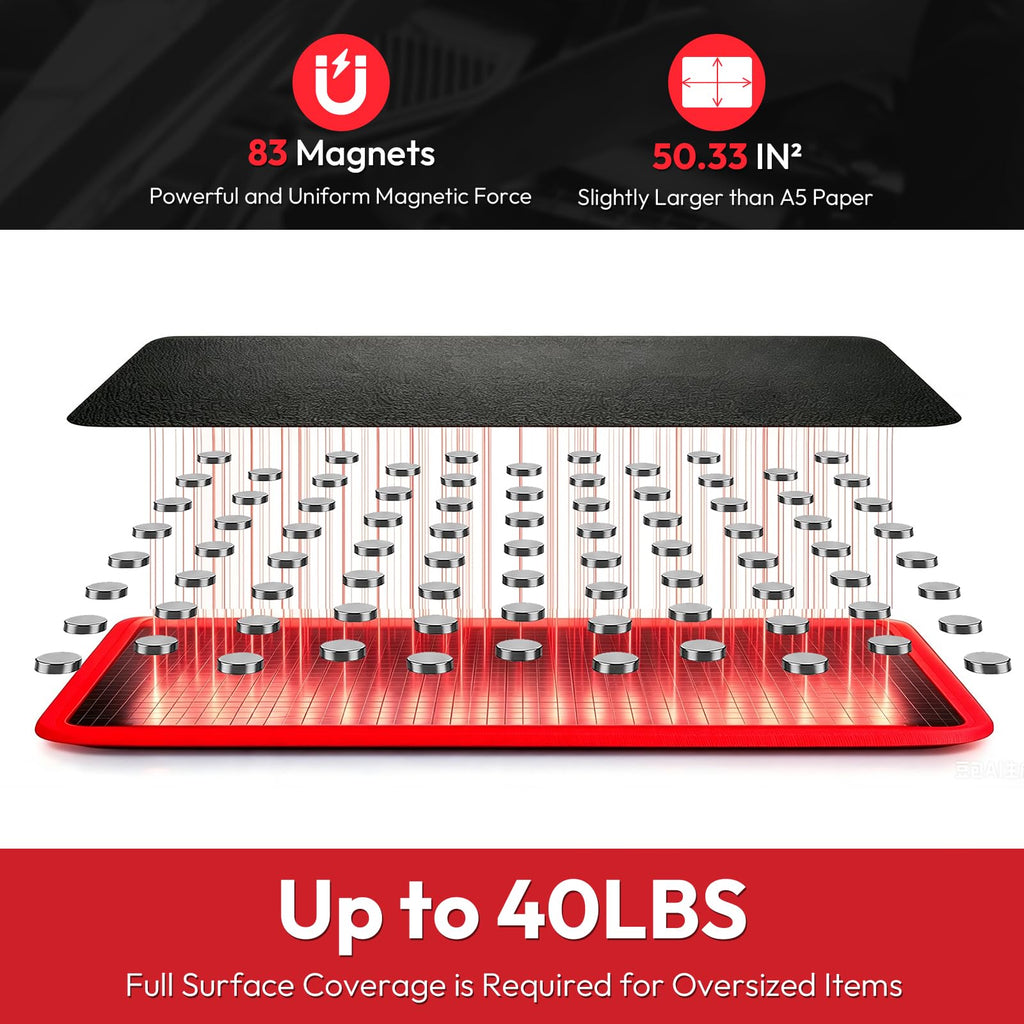 4PCs Magnetic Tool Mat, 40 LBS Flexible Magnetic Mat, Magnetic Tool Holder