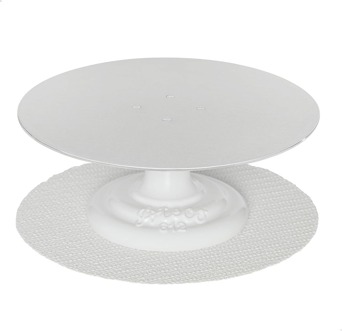 Cast Iron and Non-Slip Pad Cake Stand, 12 inch, White