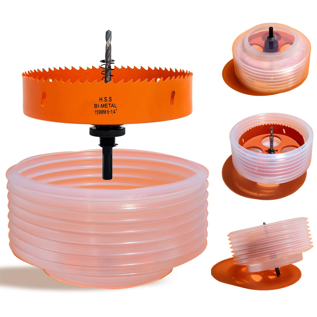 VIKITON 6-1/4" Hole Saw for Recessed Lights, with Dust Bowl Catcher