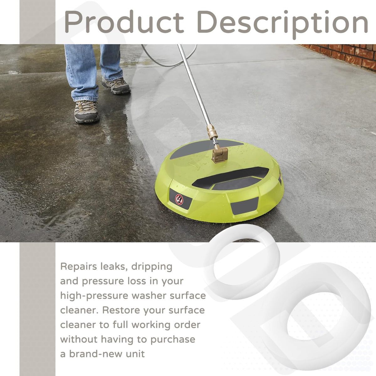 BIBIJIE Surface Cleaner Seal Rebuild Kit Compatible with Ryobi