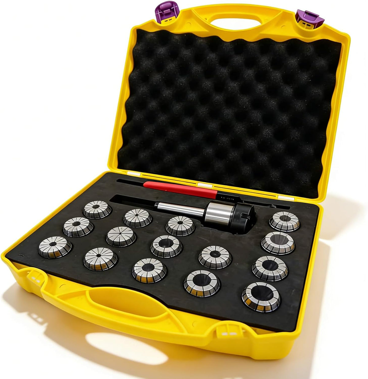 MT3 ER40 Collet Chuck Set with 15 PCS Collets, 1/8"-1"