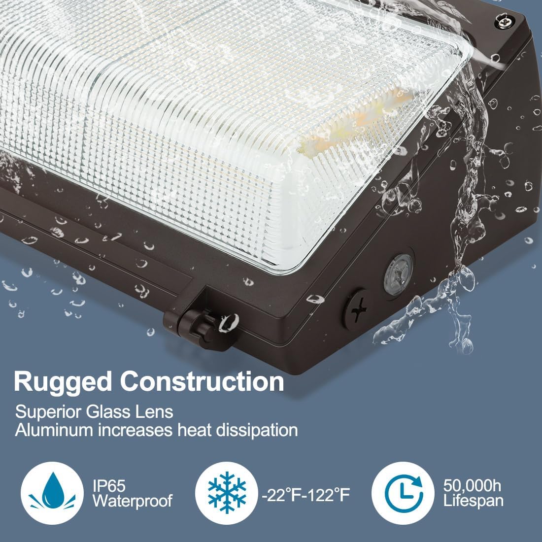LED Wall Pack Light 120W/100W/80W Adjustable with Dusk to Dawn