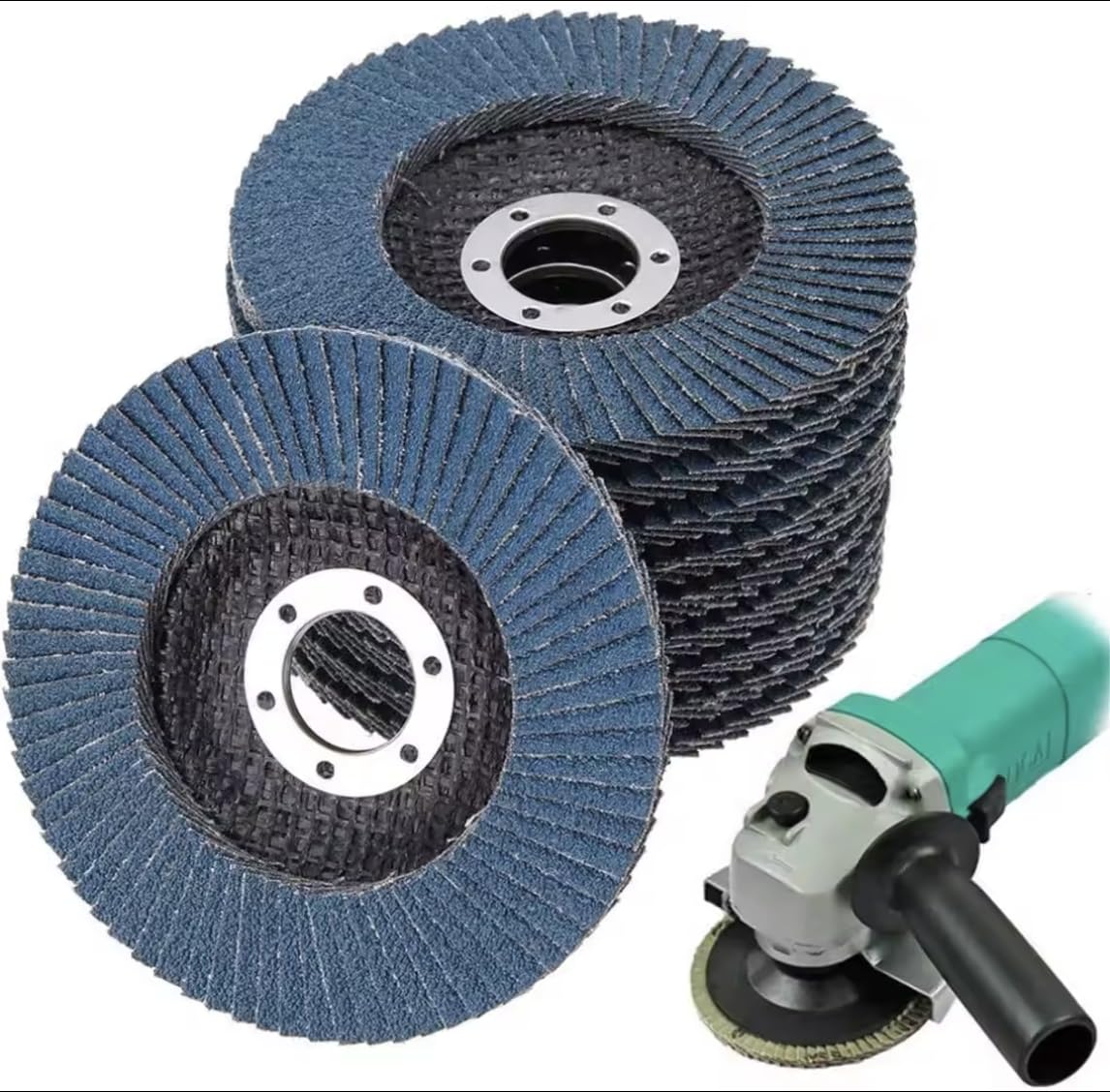 SIGNI 4" x 5/8" Premium Zirconia Flap Discs T27 10-Pack (4.5 inch T27 40#)