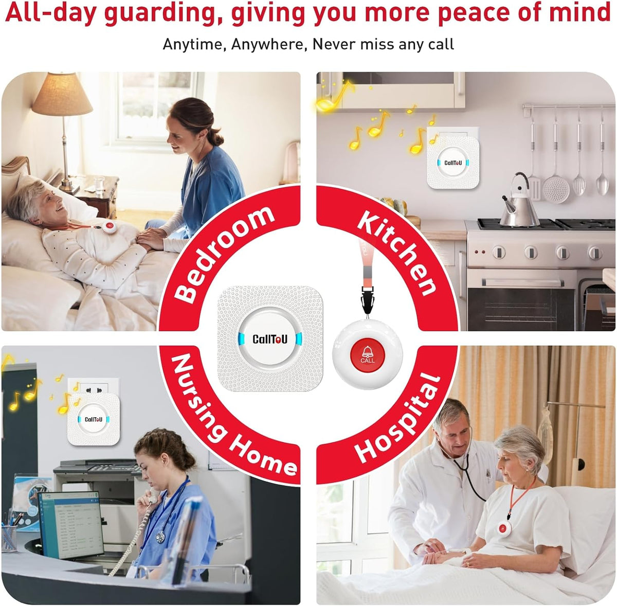 Wireless Caregiver Pager Call Button Call Bell Medical Alert System