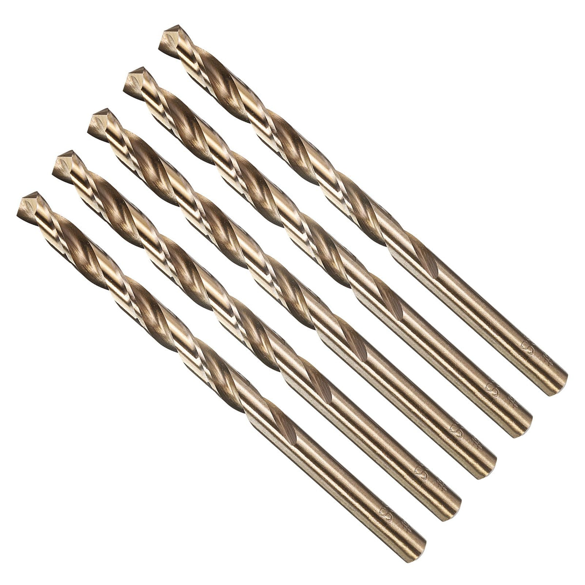 METALLIXITY Micro Drill Bit (#1) 4341 High-Speed Steel Gold 135° 5Pcs