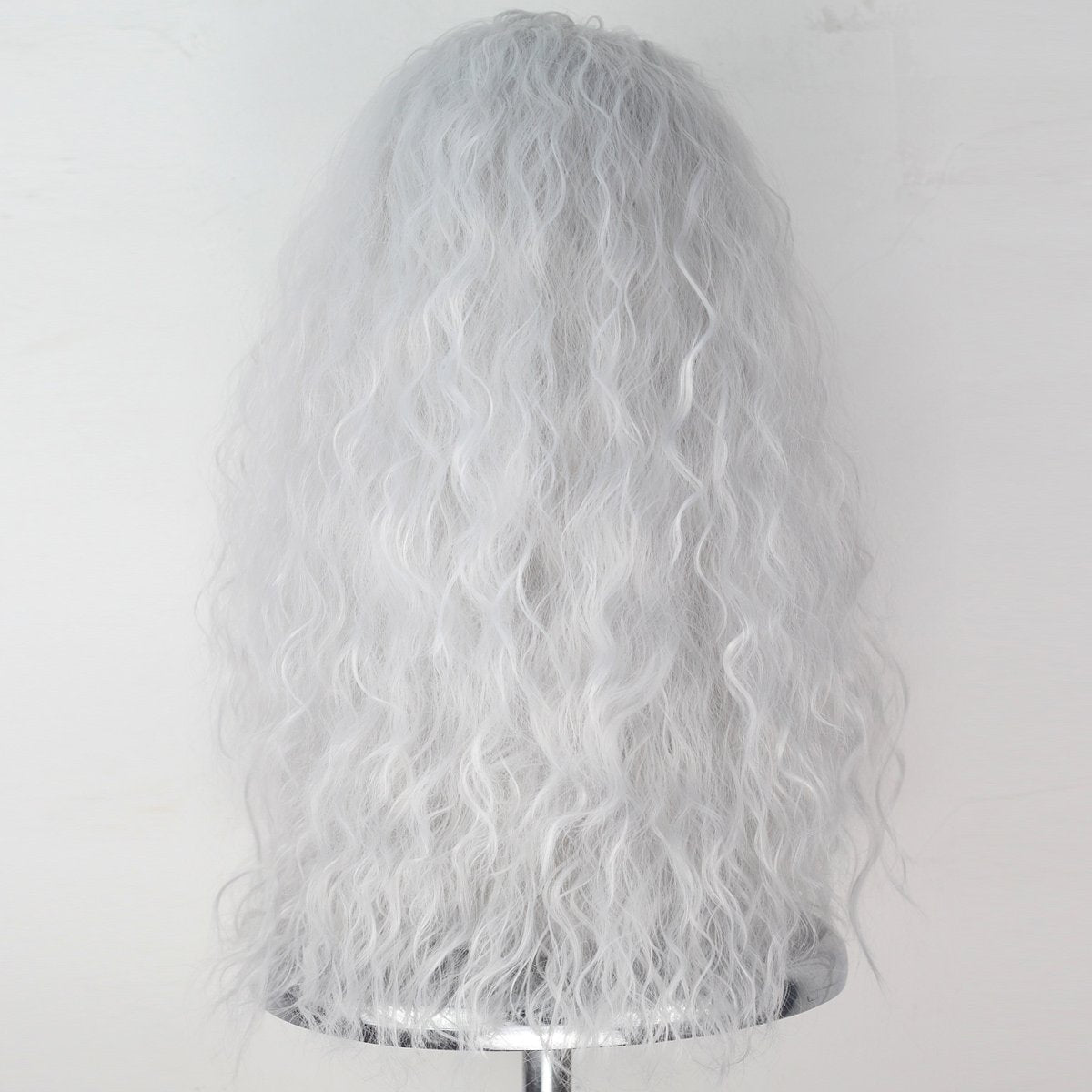 Witch Wig Old Lady Wig Women Long Grey Curly Costume Wig Cosplay Halloween Hair
