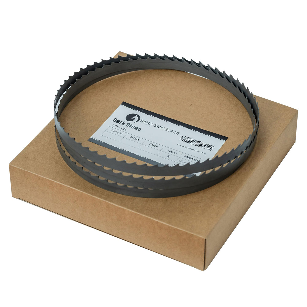 Dark Stone 142" Carbide-Tipped Resaw Bandsaw Blade, 3/4" x 2 TPI — Long-Life Carbide Teeth with Hook Tooth Geometry for Hardwood Resawing, Heavy-Duty Professional Use | Model DS23424
