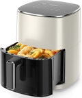 6QT Air Fryer with Window, Square Airfryer Oven 12-in-1 for Family, 400°F Rapid Air Crispy Technology, Roast Bake
