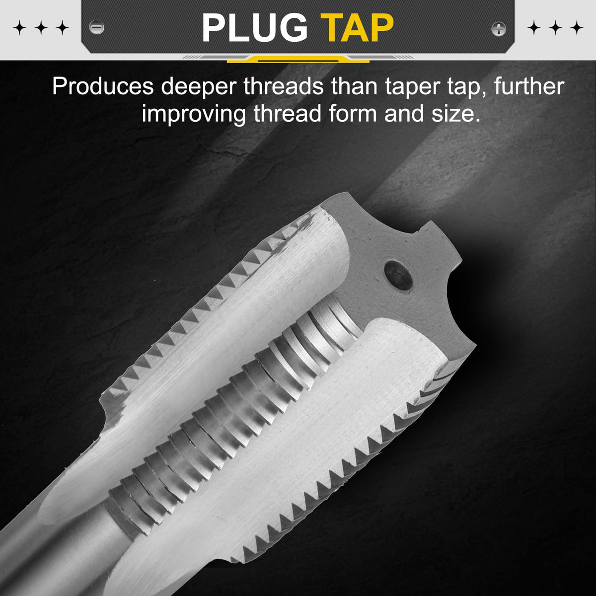 uxcell Hand Plug Tap M38x3.5 H2 Metric Thread Plug Style Taps HSS6542