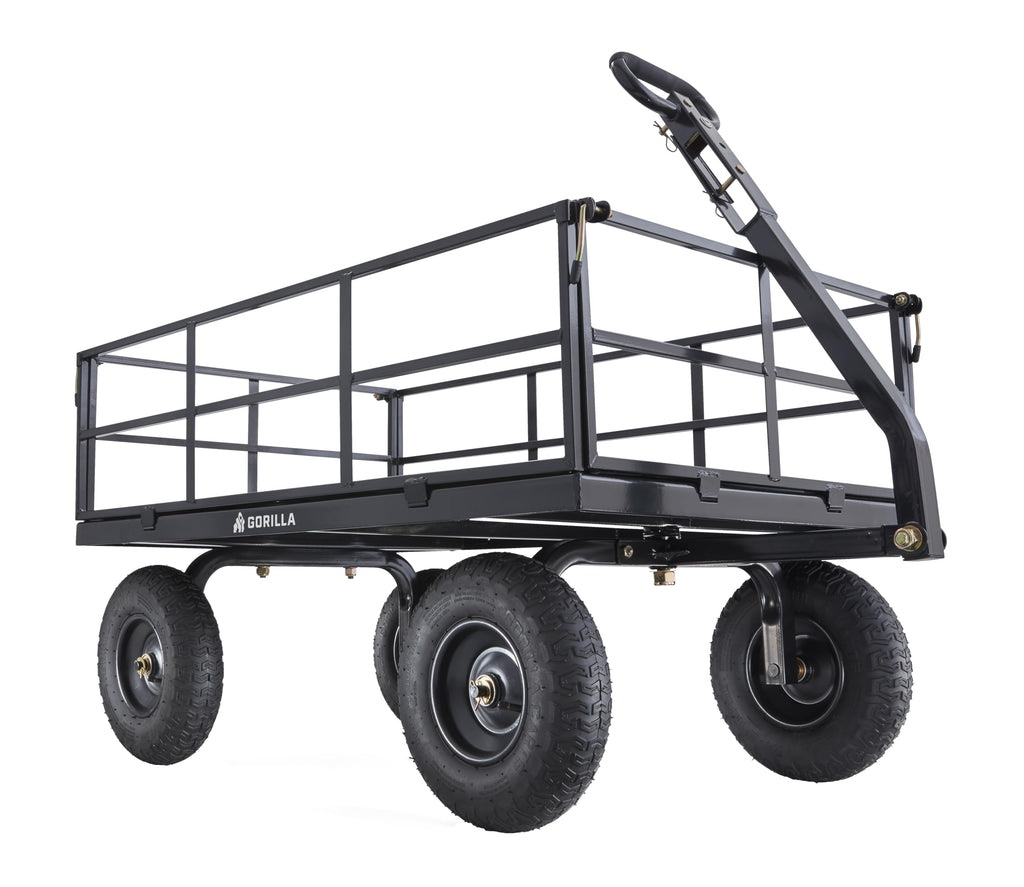 Steel Utility Cart, Heavy Duty Garden Wagon Cart, 1200 lb