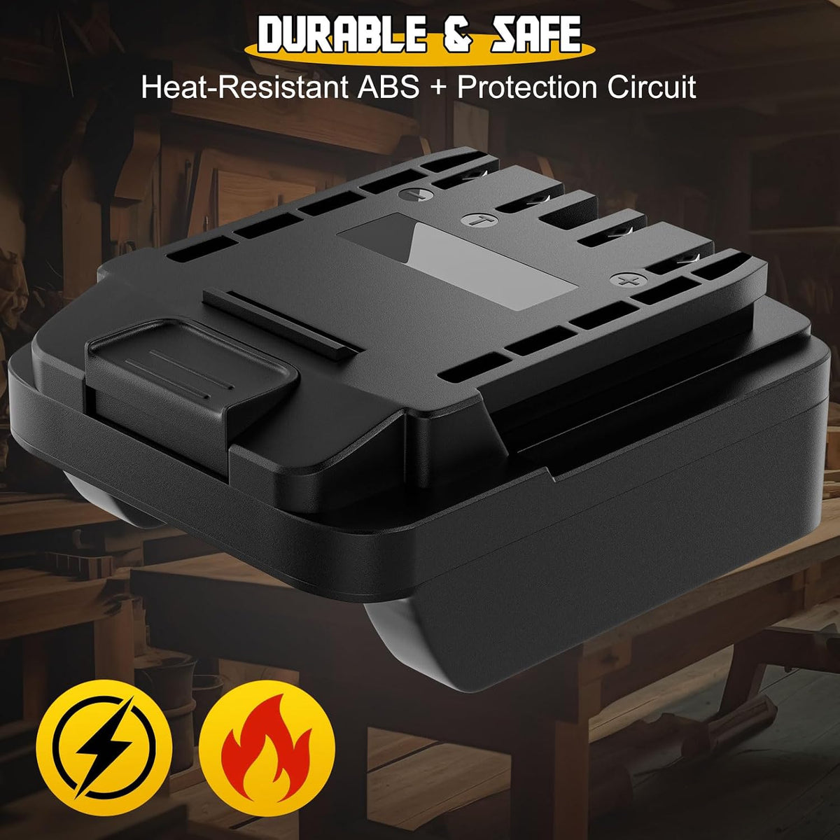 Battery Adapter Compatible for Dewalt 20V Battery to Fit for Hyper Tough