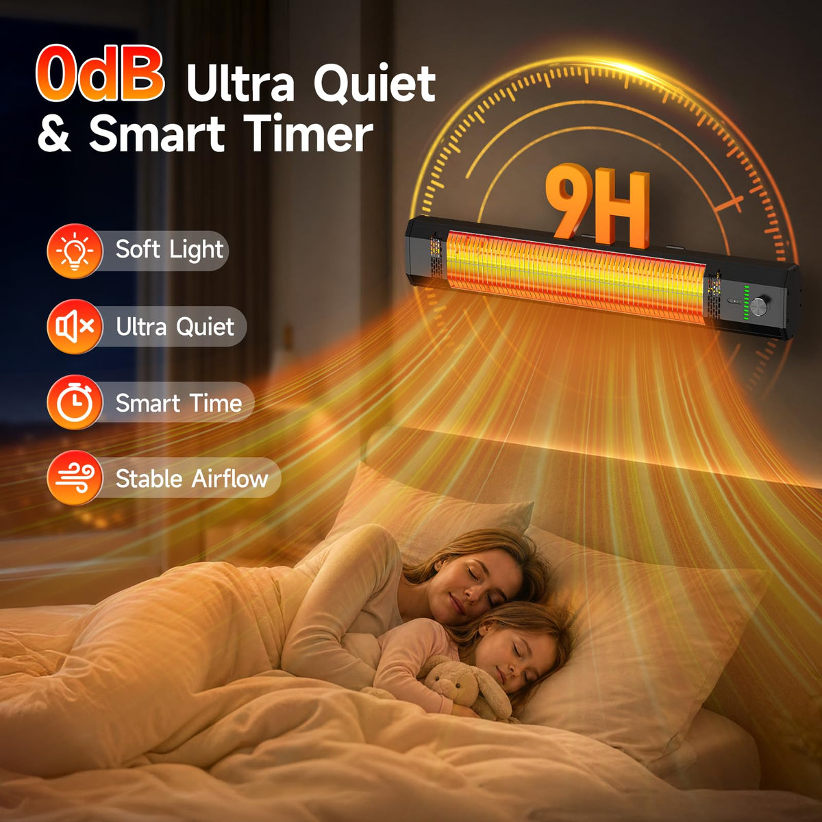 Infrared Outdoor Heaters for Patio, 1500W Electric Patio Heater
