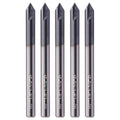 5Pcs 1/8" 2 Flute 90° Solid Carbide Chamfer End Mills - AlTiN Coated