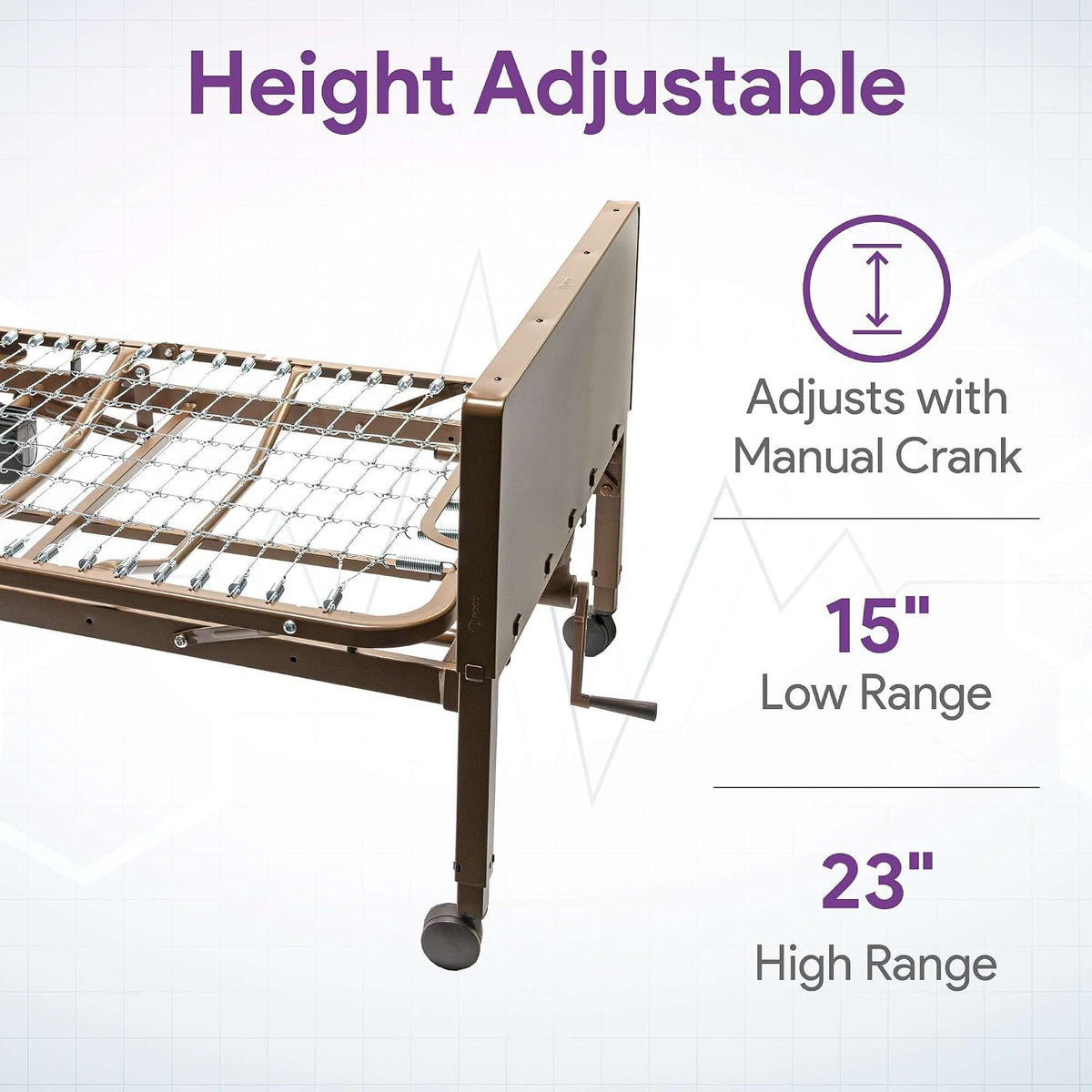 Semi Electric Hospital Bed for Home Use with Full Rails - Medical Bed for Long Term Care and Medical Facilities - 36"
