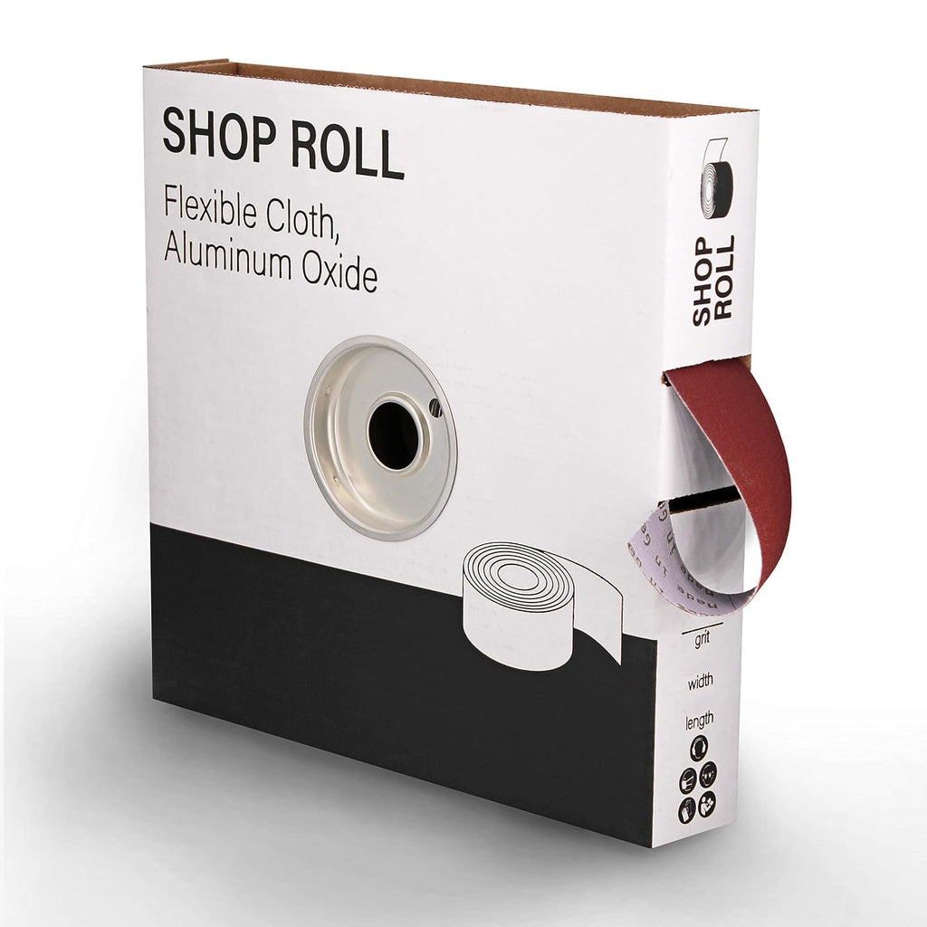 VSM 1-1/2" x 50yd (150'), 80 Grit (Medium) Aluminum Oxide Sanding Shop Roll, F-Weight Cotton Cloth Backed Sandpaper Roll for Hand Finishing, Woodworking, Metal Working, Polishing