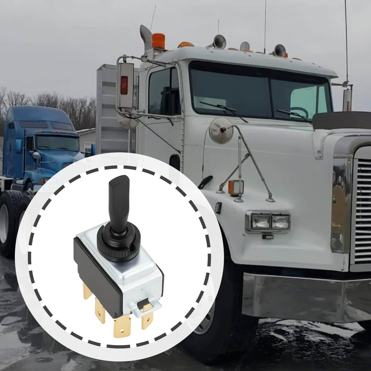 Briny River 6PIN Headlight Control Switch 577.46601 A6815450622 Compatible with Freightliner FLD120