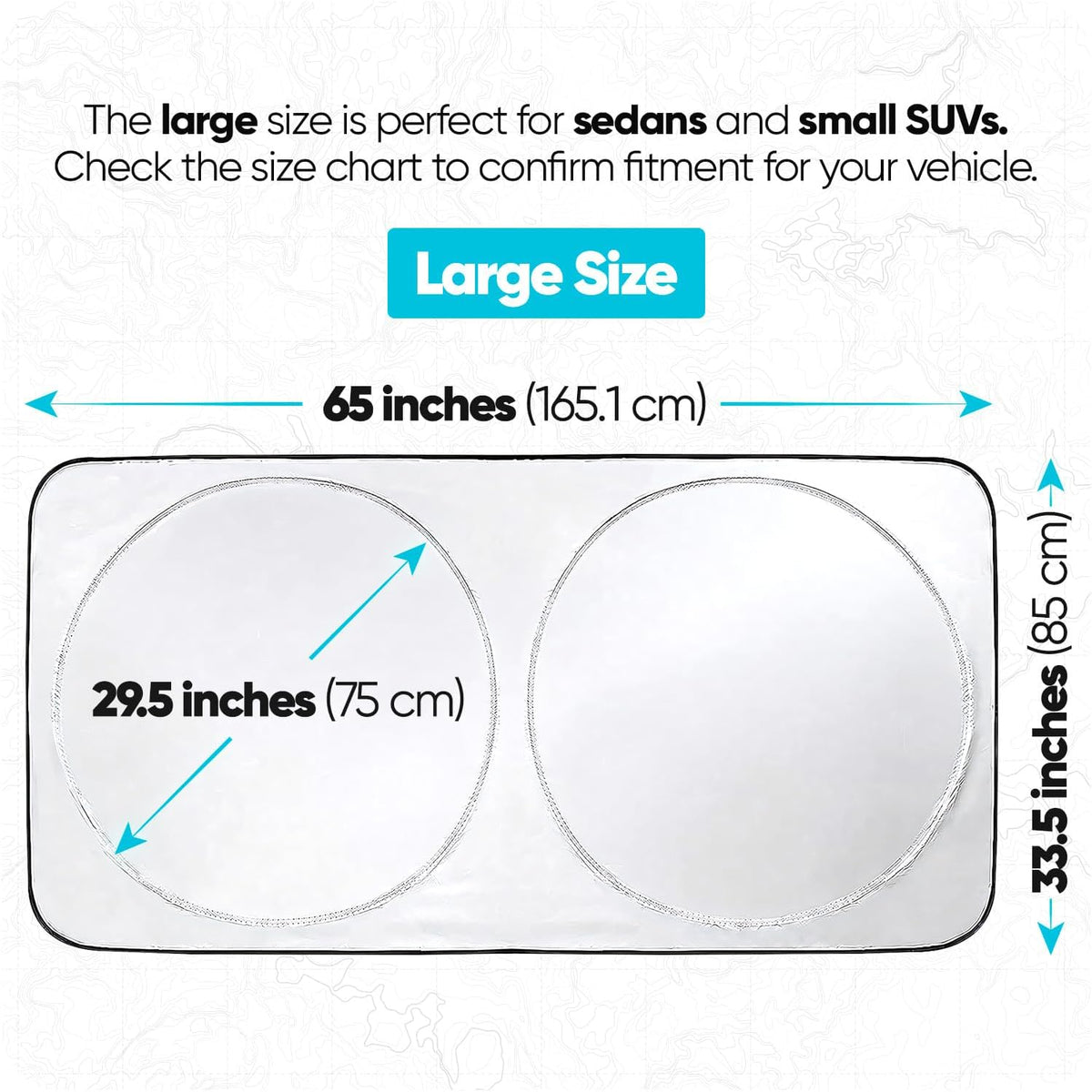 Car Sun Shade for Windshield, Reflective Windshield Sunshade, 240T Polyester, Automotive Interior Sun Protection