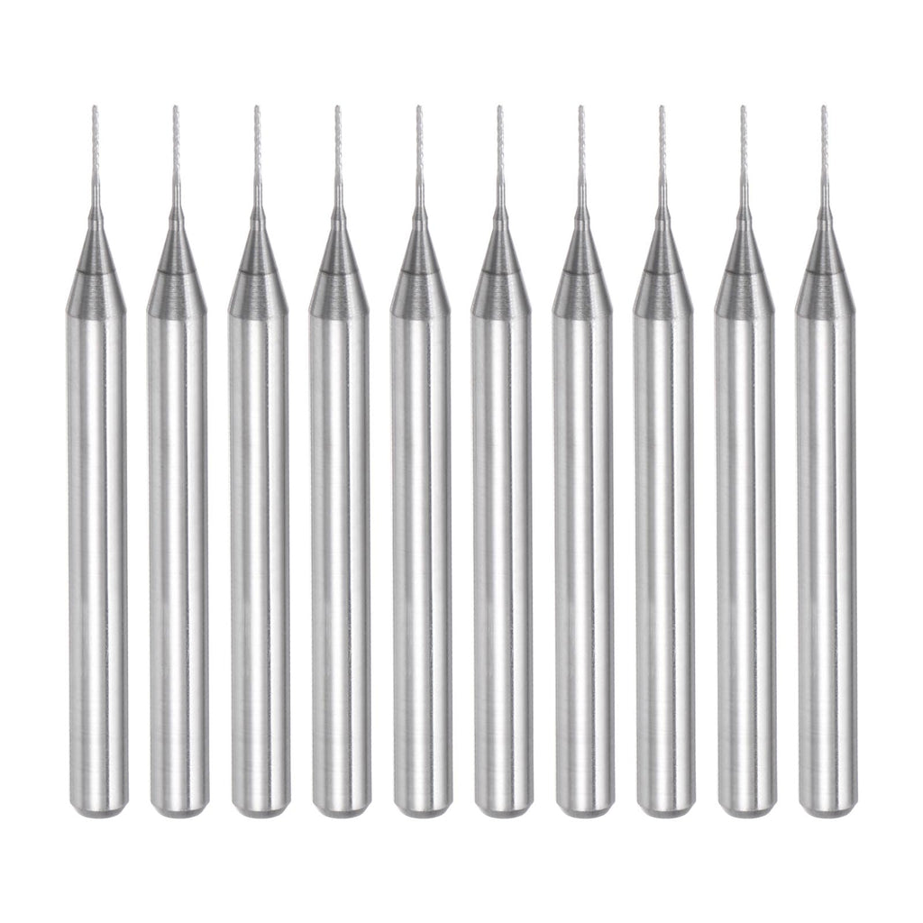 uxcell 10Pcs 0.4mm Carbide End Mill Engraving Milling Cutter