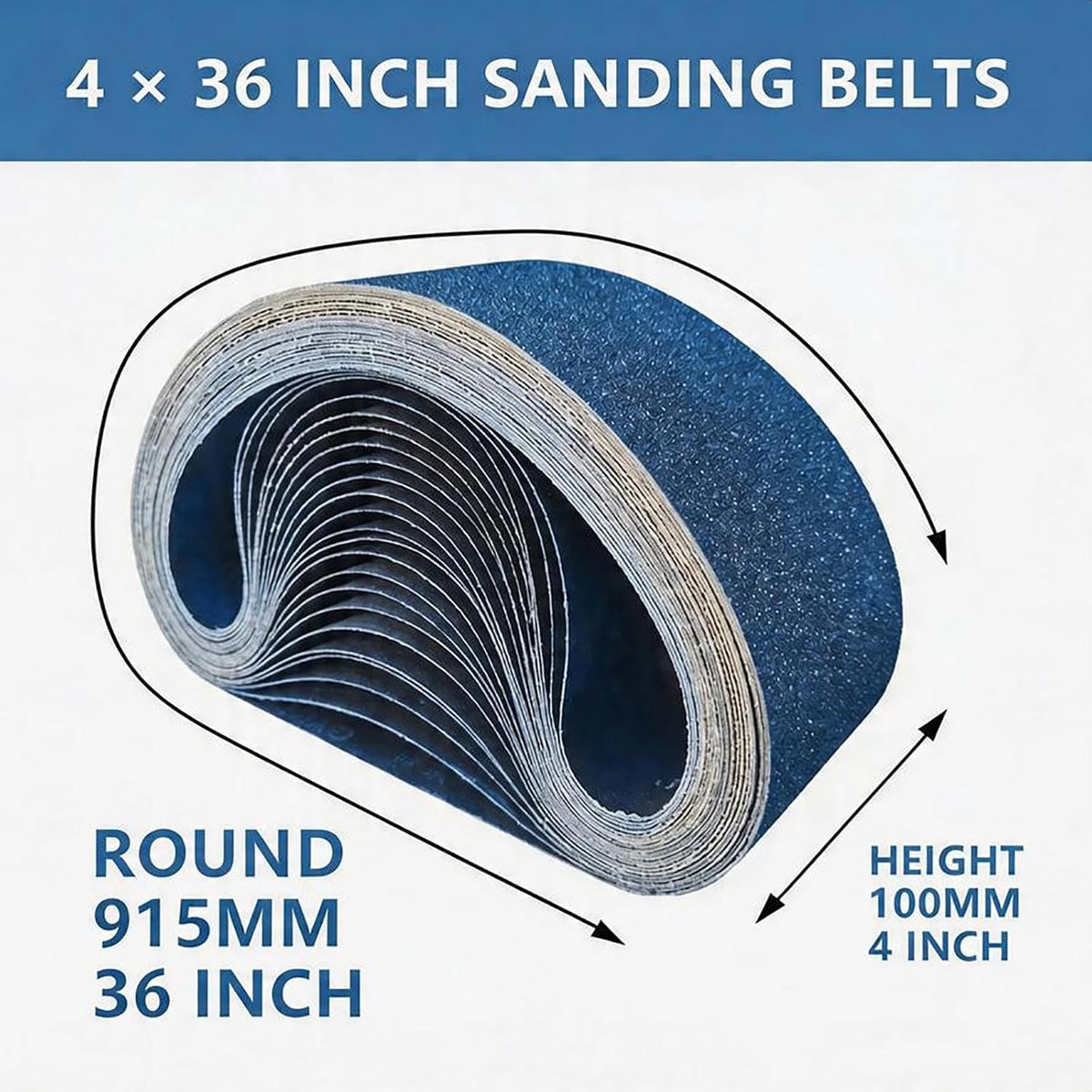4" x 36" Zirconia Sanding Belts, 15Pcs 3 Each of 80/120/150/240/400 Assorted Grits Belt Sander Paper, Abrasive Sanding Belts for Belt Sander, Metal Polishing, Derusting, Woodworking