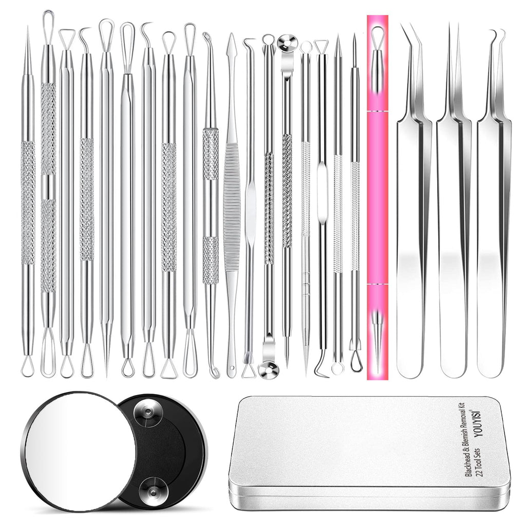 Pimple Popper Tool, Blackhead Remover Acne and Zit Comedone Extractor Kit