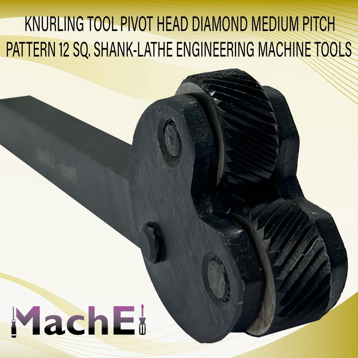 MachEl Pivot Head Diamond Knurling Tool, Medium Pitch