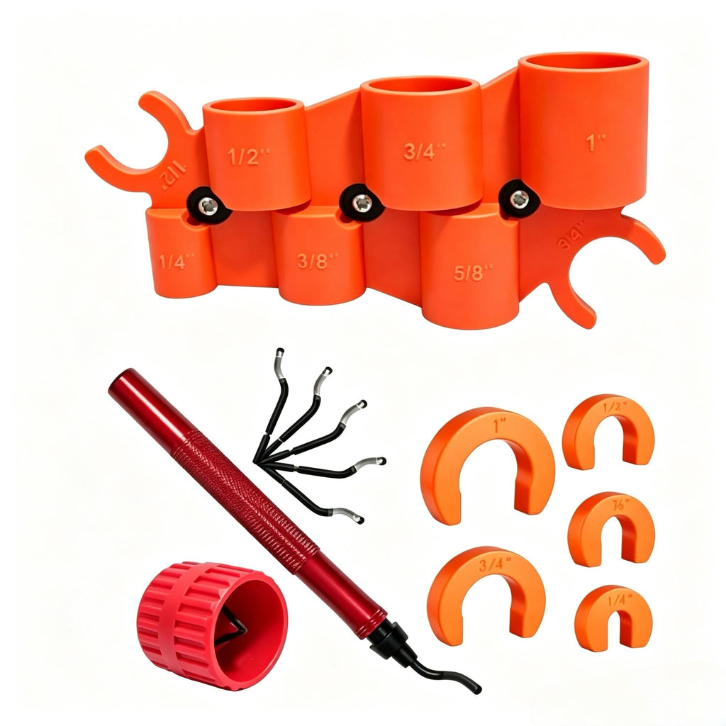 13 Pcs 1/4-1 Inch Depth Gauge and Pipe Deburring Tool for Brass,PVC,PERT