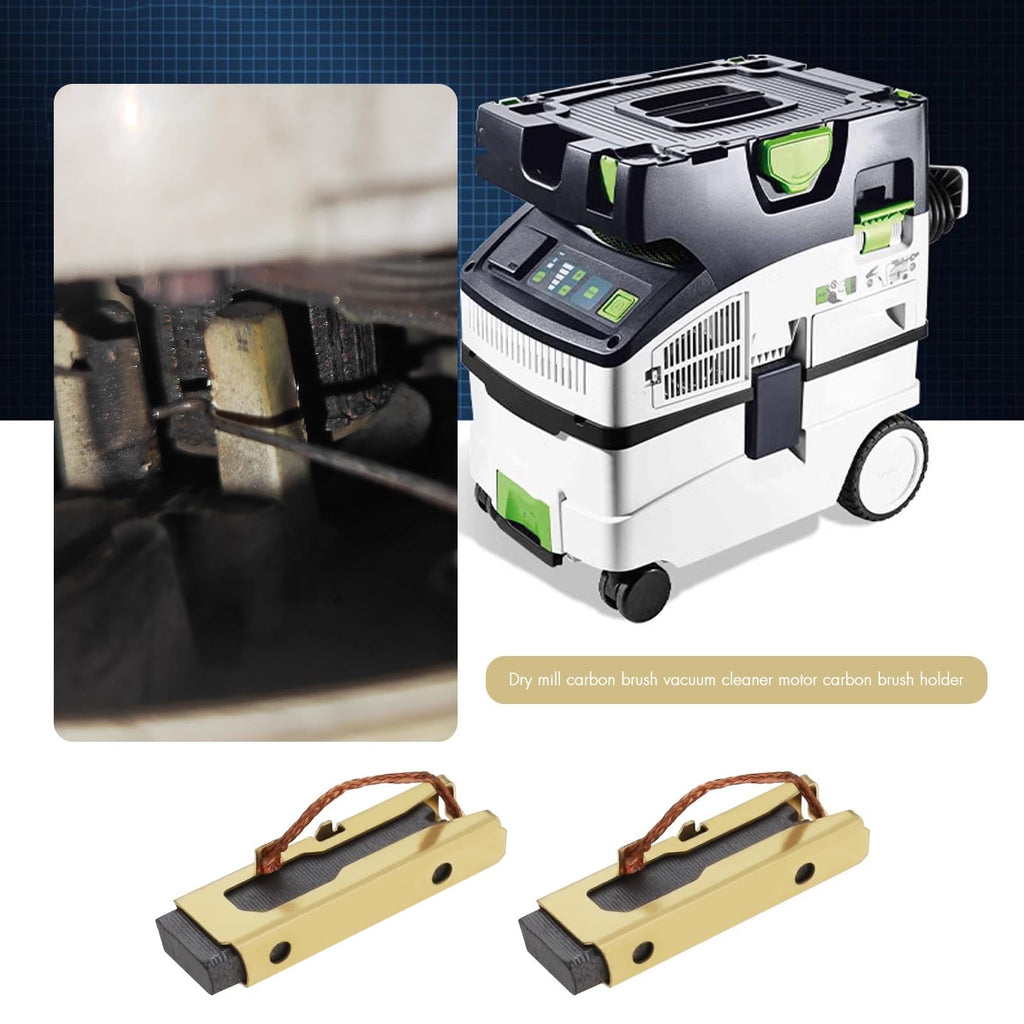 Micro Traders Pair of Carbon Brush Holder Motor Carbon Brush 8.5x12.5x40mm Compatible with Festool CTL 26 E AC/CTL 36 E/CTL 36 LE/CTM 26 E AC Vacuum Cleaner
